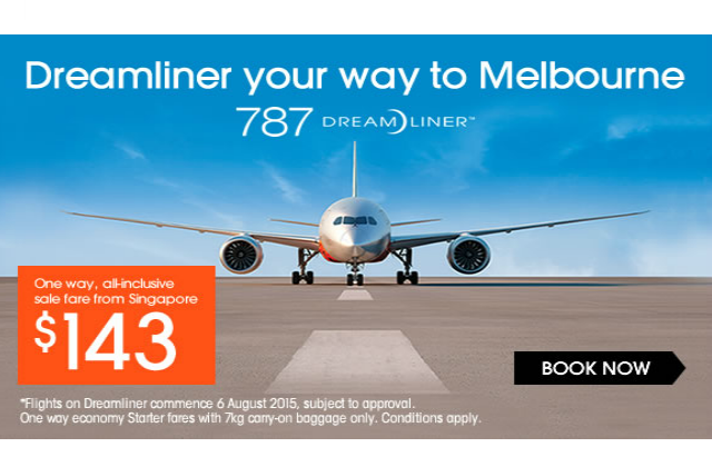 Jetstar Dreamliner Sale