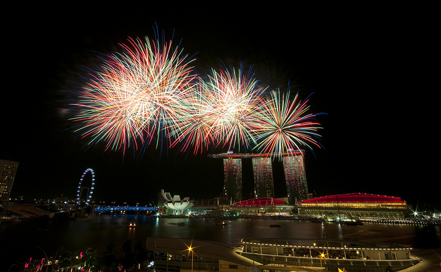 Fireworks display on NDP