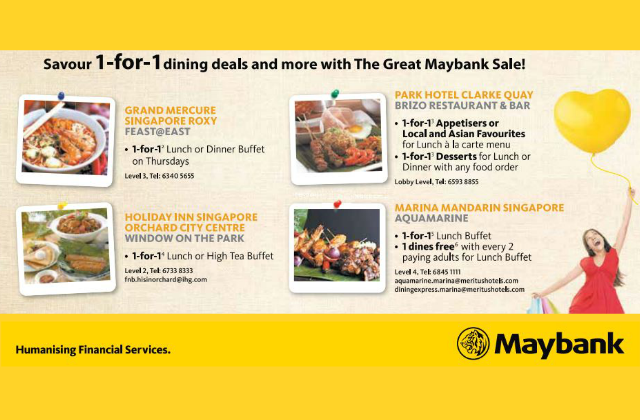 Maybank 1 for 1