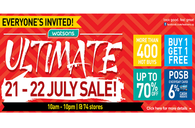 Ultimate Watsons Sale 21 22 July 2015