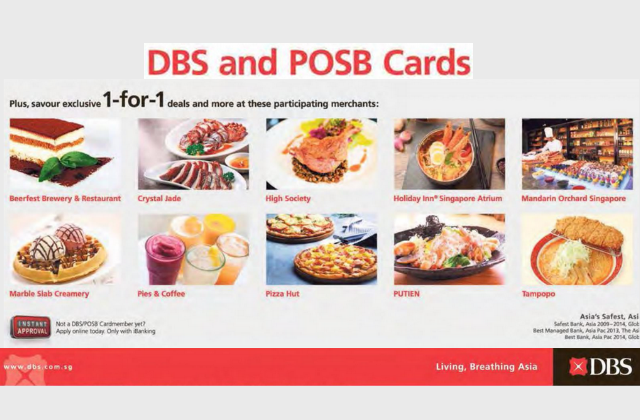 DBS POSB 1 for 1