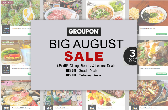 Groupon Big August Sale Ad