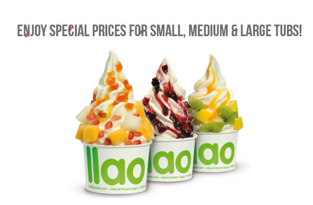 llaollao tub price