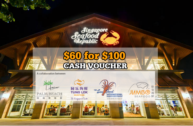 Singapore Seafood Republic $60 for $100 Cash Voucher at Resorts World