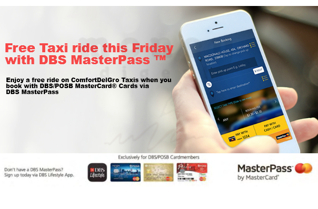 DBS POSB MasterPass Free Taxi Ride