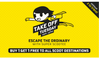 Scoot Take Off Tuesday 1 for 1