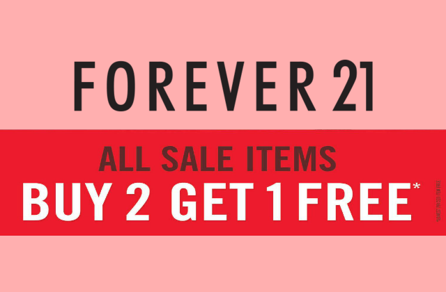 F21 Buy 2 Get 1 Free