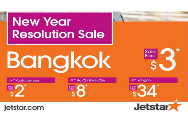 Jetstar New Year Resolution Sale