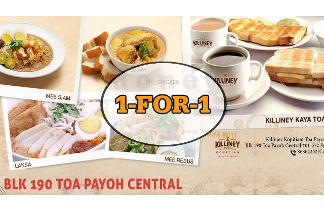 Killiney Toa Payoh 1 for 1 Promo