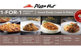 Pizza Hut 1 for 1 Featured Jan 16