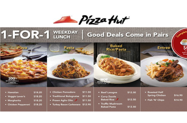 Pizza Hut 1 for 1 Featured Jan 16