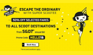 Scoot 50 OFF SALE 5 Jan