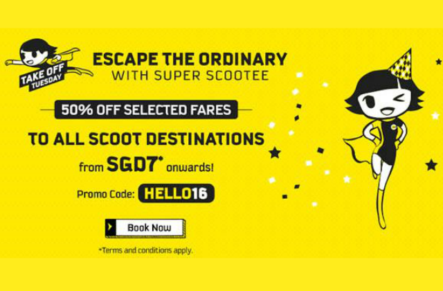 Scoot 50 OFF SALE 5 Jan