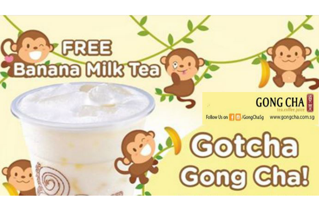 Gong Cha Free Banana Milk Tea