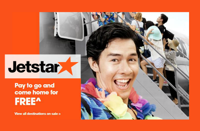 Jetstar Pay to go return for free 15 Feb