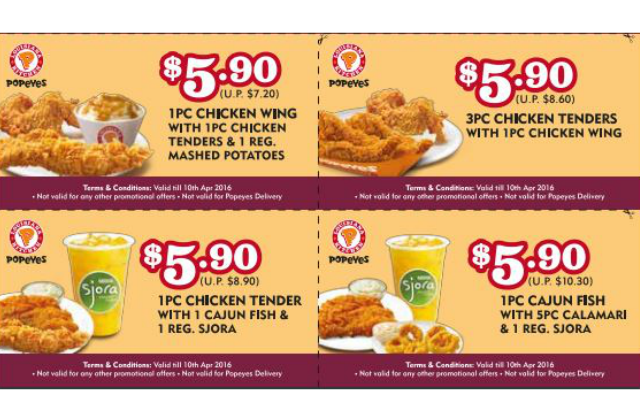 Popeyes Coupon 16 Feb