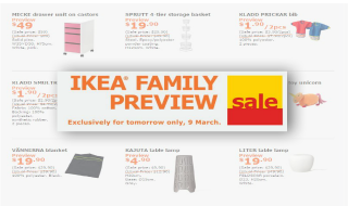 IKEA FAMILY PREVIEW SALE FEATURED