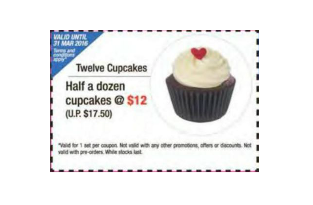 Twelve Cupcakes Coupon