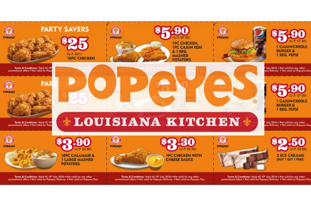 Popeyes coupons online deals