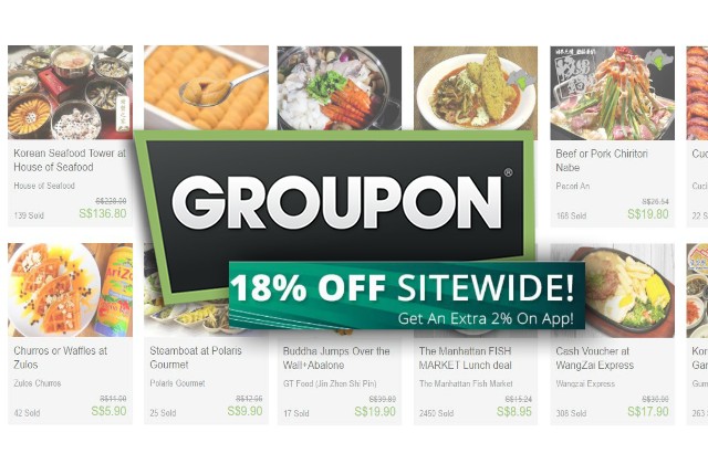 Groupon 18 OFF