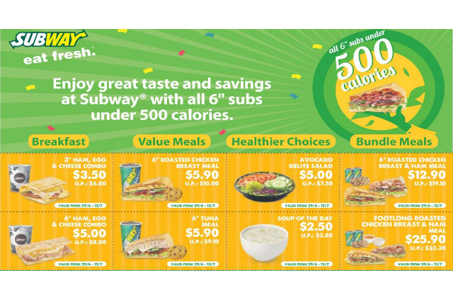 Subway Coupons Featured