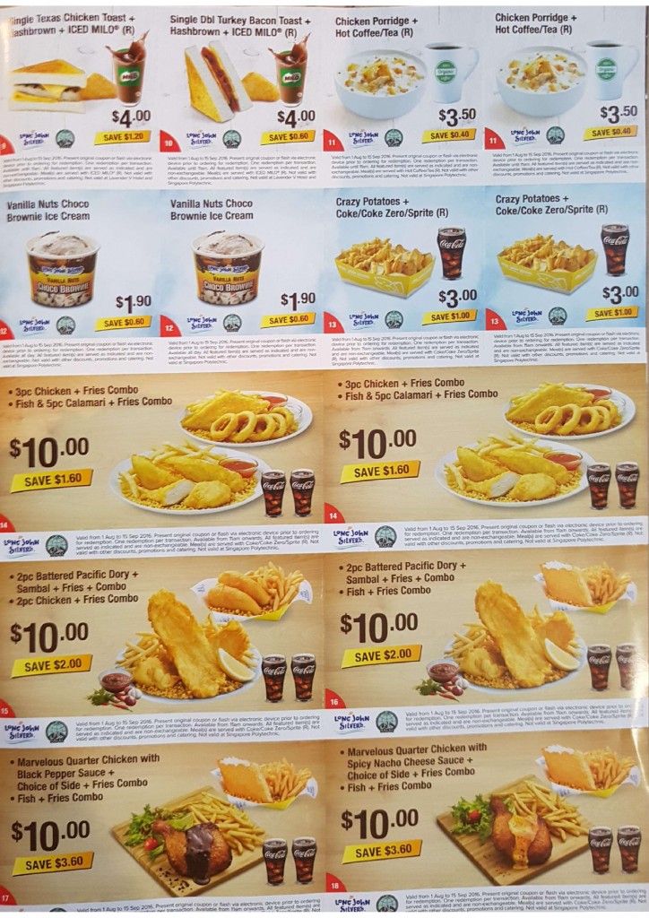 Long John Silver's: Discount Coupons for Dine-in/Takeaway (1 Aug - 15 Sep 16) | MoneyDigest.sg