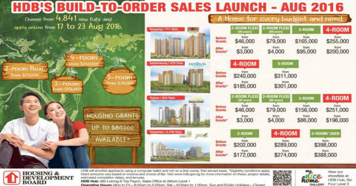 HDB SALE LAUNCH AUG 2016