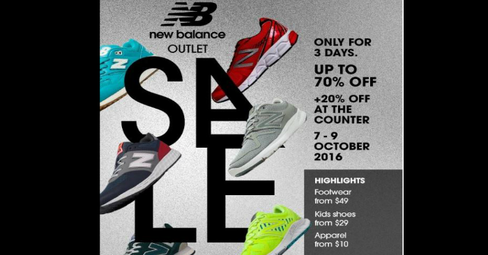 New Balance Outlet Sale to run this weekend from 7 - 9 Oct. Discounts ...