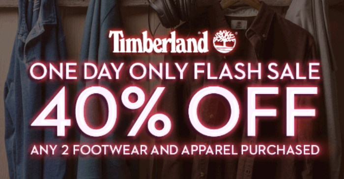 Timberland runs a one-day only flash 