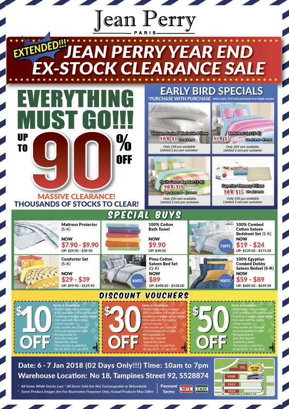 Extended! Jean Perry Year End Ex-Stock Clearance Sale (6 – 7 Jan 2018) - 1