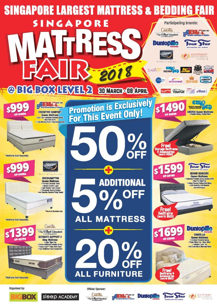 Singapore's largest Mattress & Bedding Fair is happening at Big Box