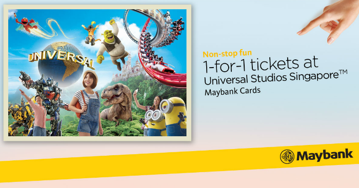 1-for-1 tickets to Universal Studios Singapore™ and Adventure Cove  Waterpark Exclusively for Maybank Cardmembers! 