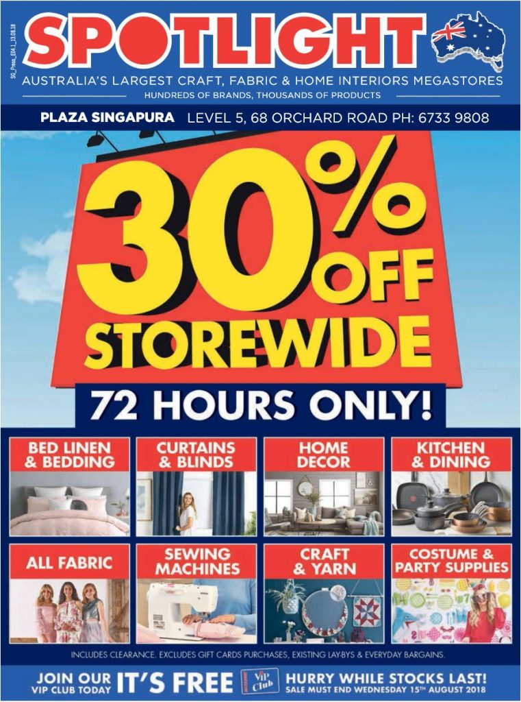 72 hours only! Spotlight, Australia's largest craft and home interior