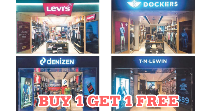 Buy 1 Get 1 Free at Levi's, Dockers, dENiZEN and  at Marina Square  from 19 Jan 19 