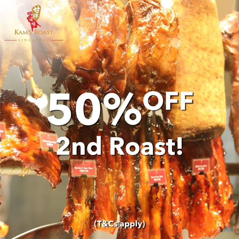 This International Women's Day, Kam's Roast offers 50% off 2nd Roast from 8 March 6pm to 10 March 2019