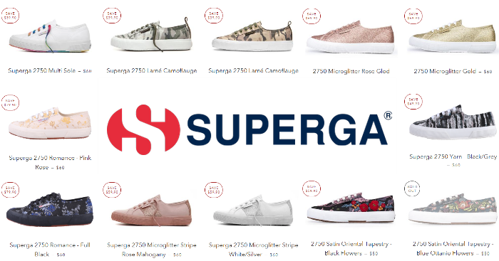 You can get Superga sneakers at up to 