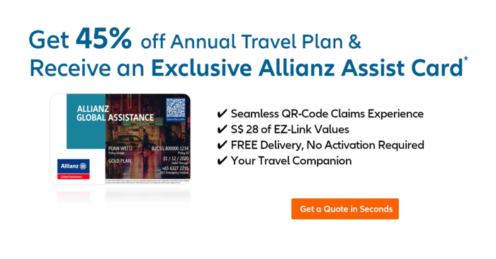 Receive An Exclusive Allianz Assist Card Worth S$28 EZ-link Value with a Purchase of Annual Travel Insurance Plan