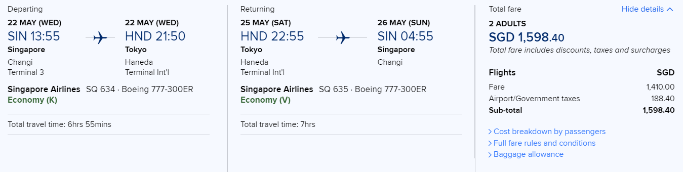 We found a way to book Singapore Airlines flights at bargain price - 8