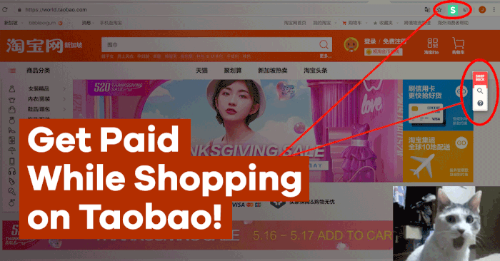 Here’s a Taobao Hack - Get paid while shopping on Taobao!