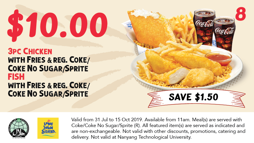 Long John Silver’s has just released a new set of meal coupons for use