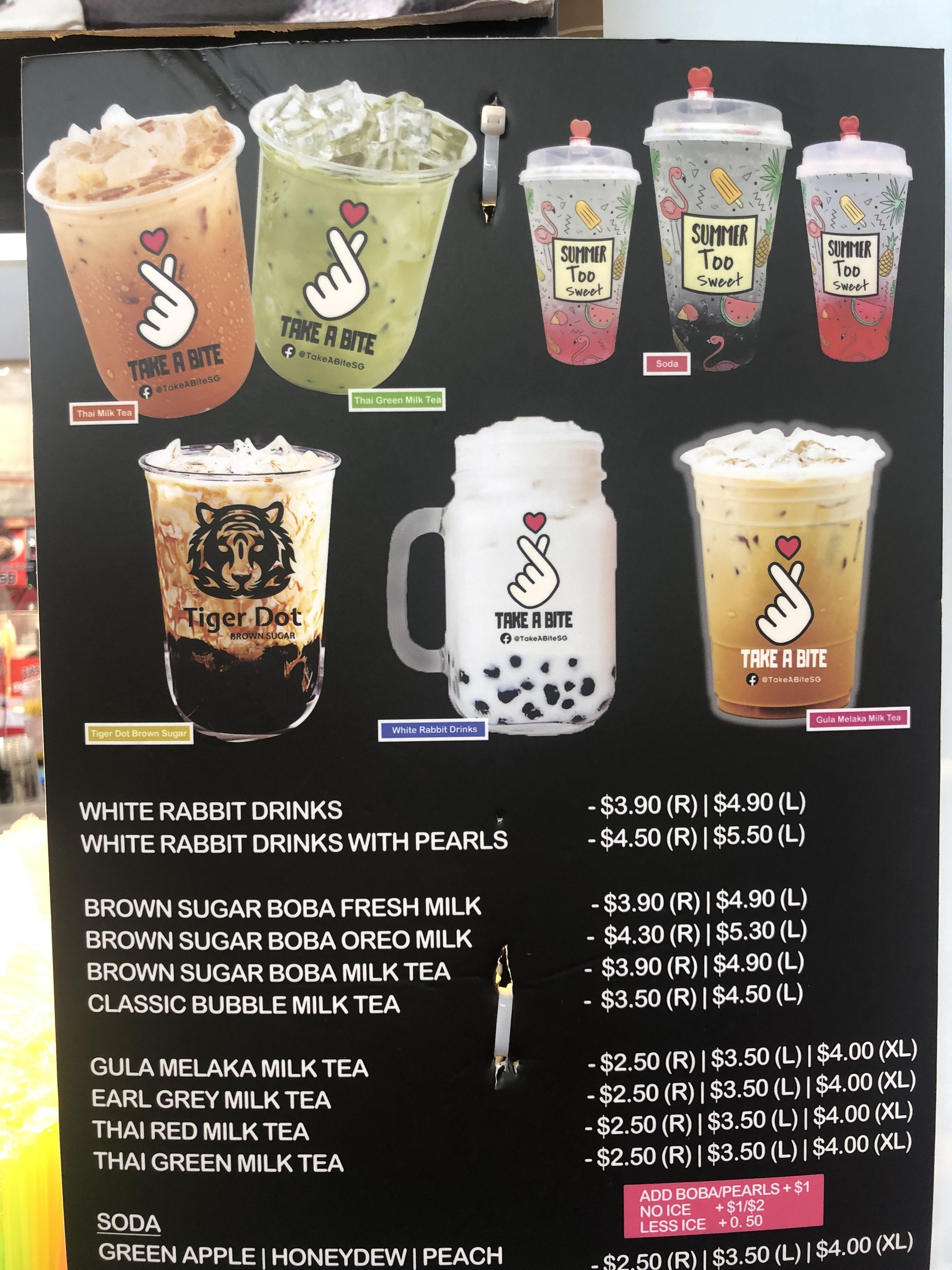 There is a pop-up store selling White Rabbit Bubble Milk outside Bedok Mall - 4