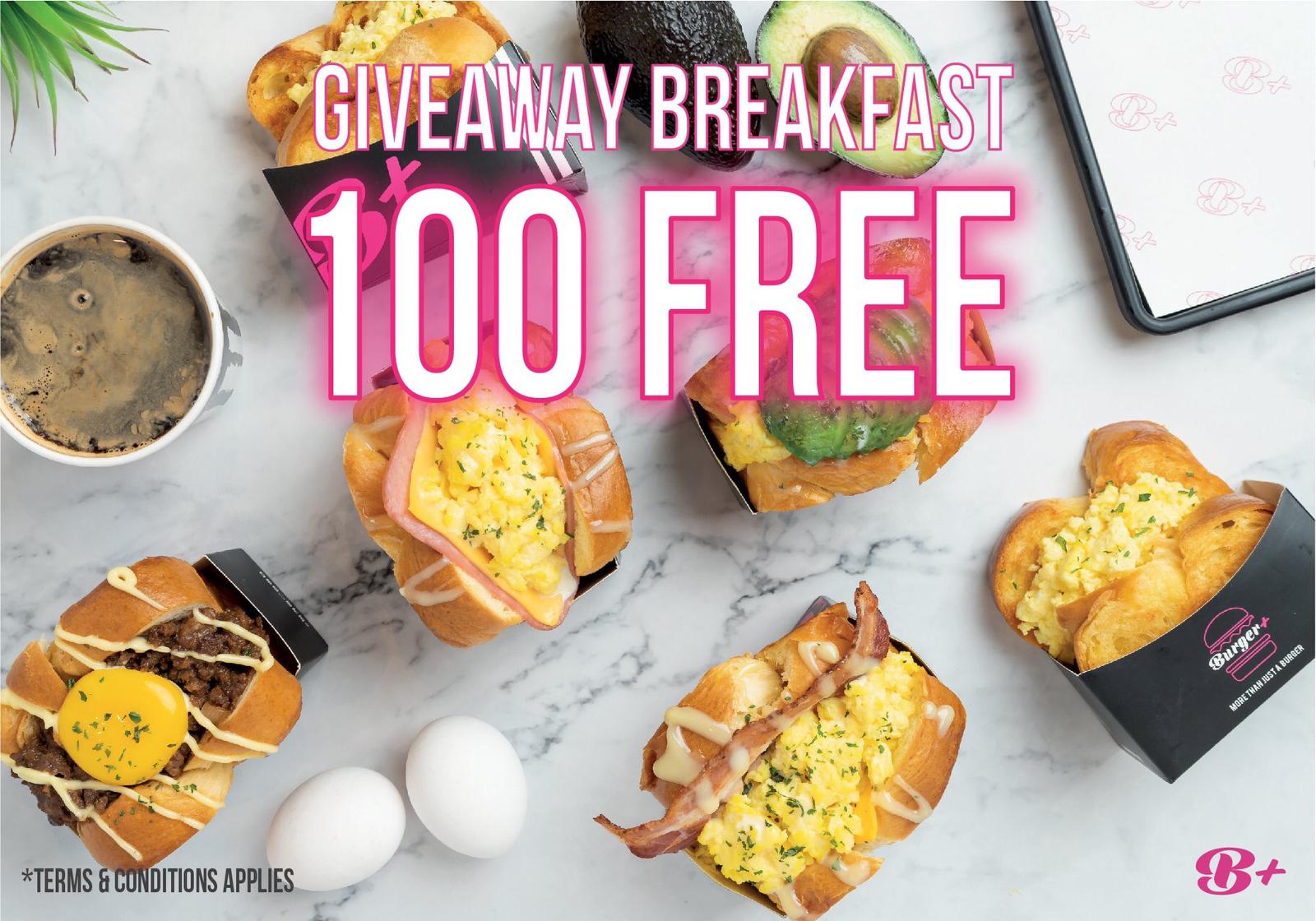 Free Breakfast Toasts at Korean Burger Bistro Burger+ at Wisma Atria!