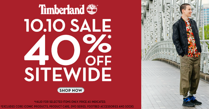 Timberland is running a 10.10 Sale offering 40 discount sitewide