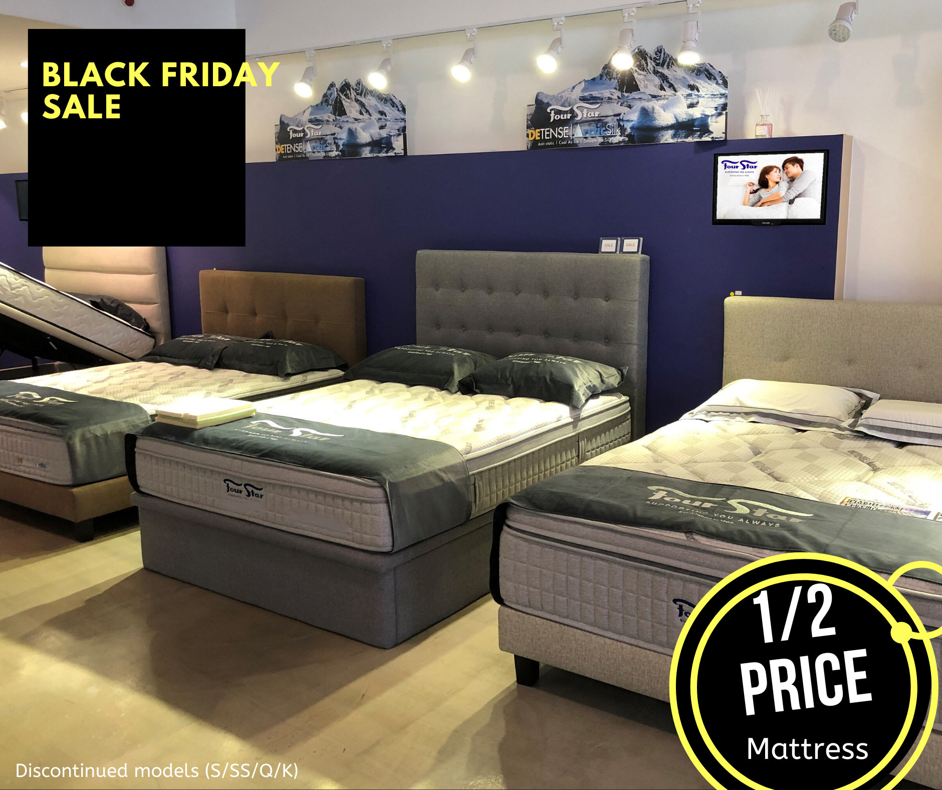 2 DAYS ONLY! 16 – 17 NOV Four Star Mattress Gallery is having Pre BLACK FRIDAY SALE with its largest discount this year! - 1