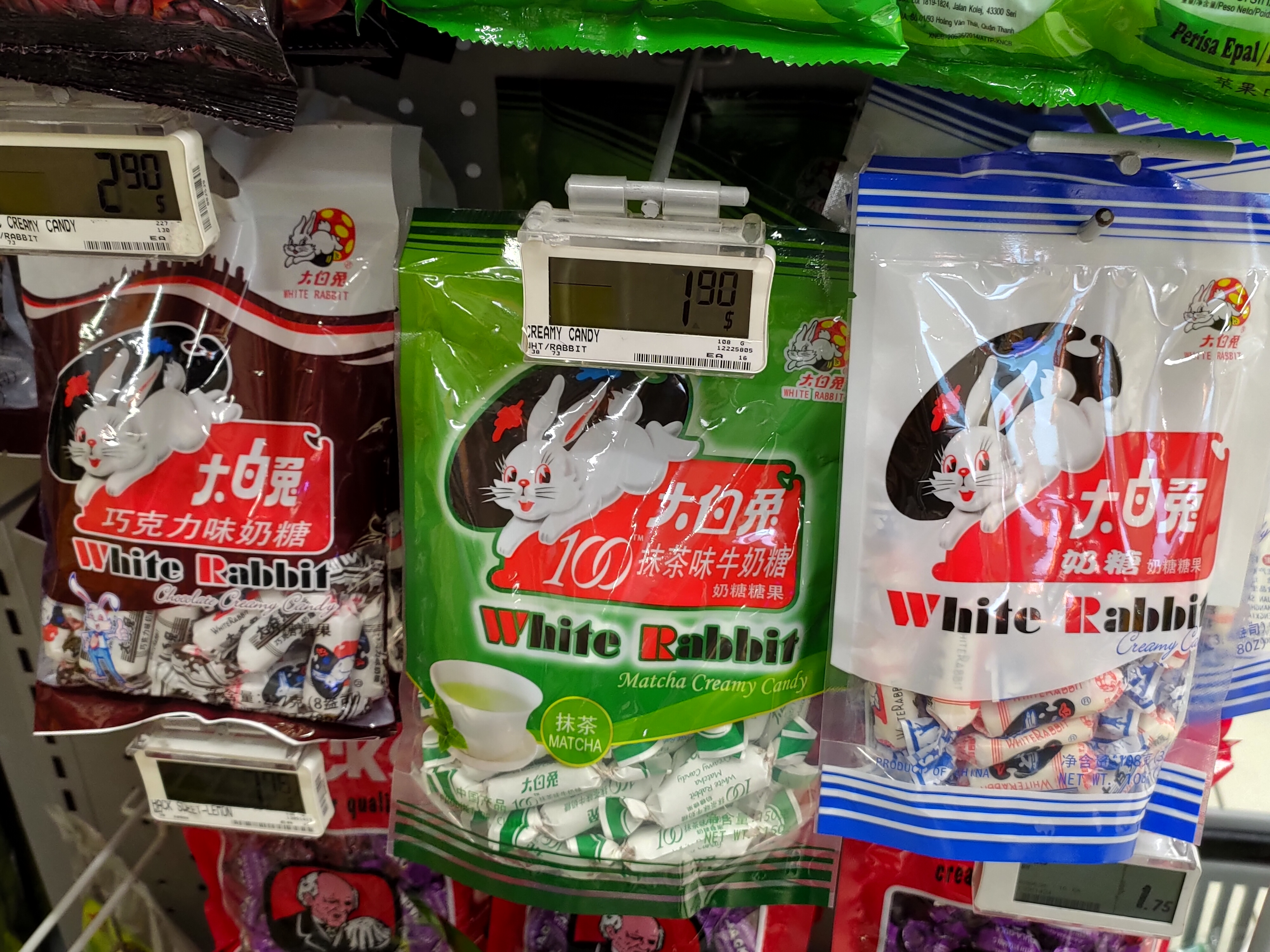 White Rabbit Candy now available in Matcha and Chocolate flavours, and can be found at selected FairPrice - 1