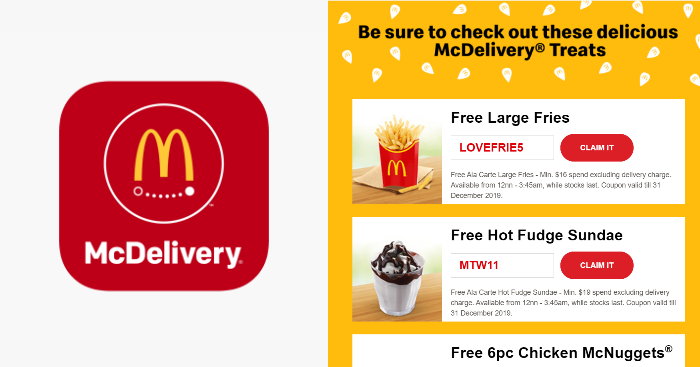 Code 2021 promo mcdelivery McDonald's Promo