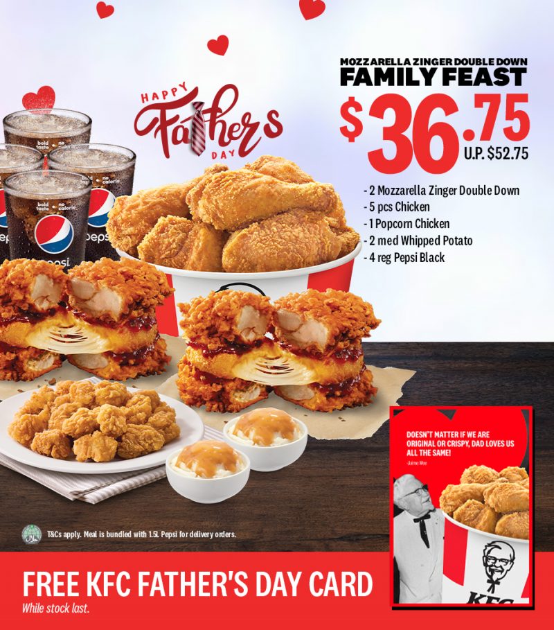 Limited Edition KFC Father's Day Cards Up For Grab With Every Feast