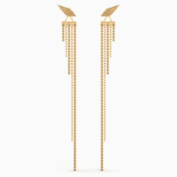 FIT WONDER WOMAN PIERCED EARRINGS, GOLD TONE, GOLD-TONE PLATED