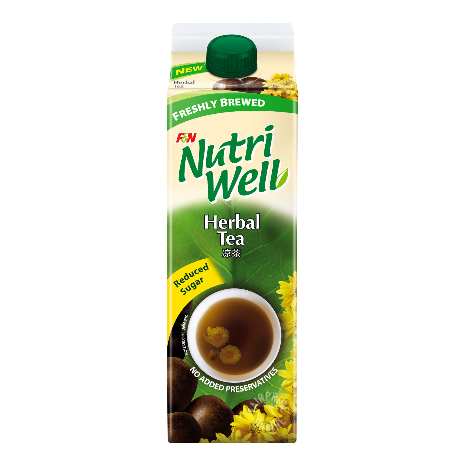 F&N NutriWell Reduced Sugar Drink - Herbal Tea