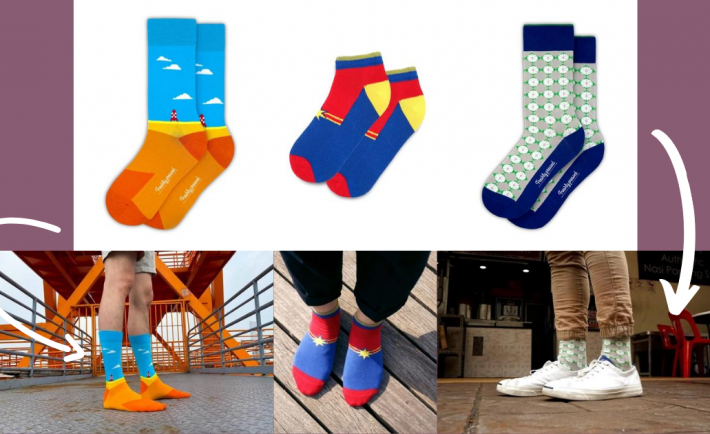 Feeling down? Locally-designed colourful Freshly Pressed Socks to your ...